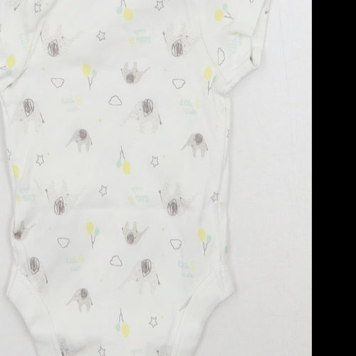 M&Co Baby White Geometric  Babygrow One-Piece Size 0-3 Months