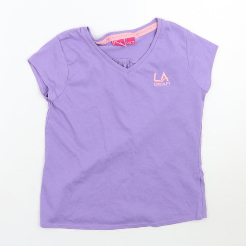 LA Gear Girls Purple   Basic T-Shirt Size 11 Years
