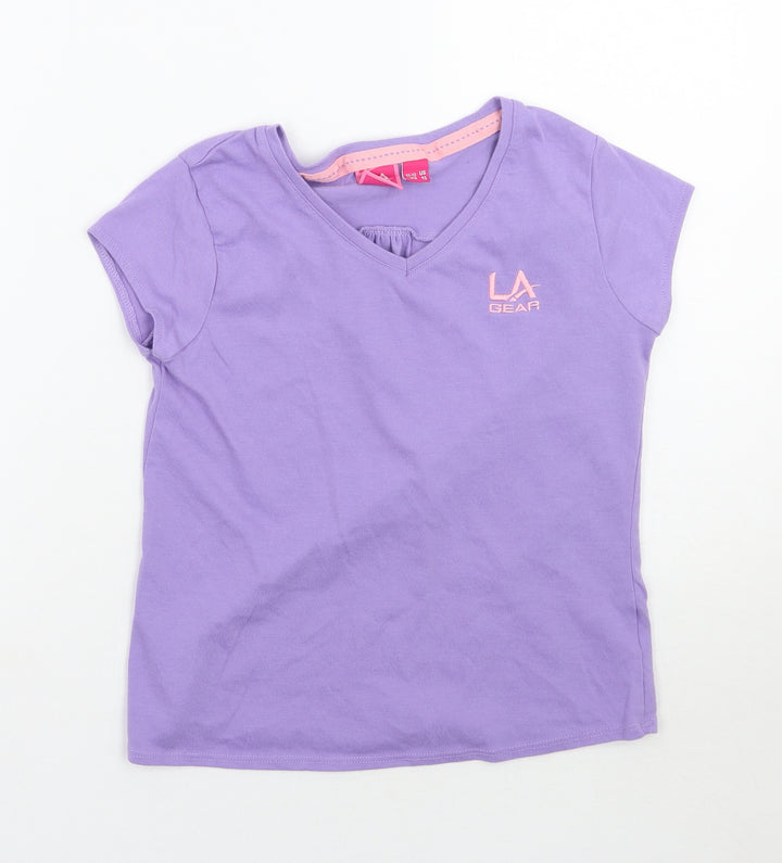 LA Gear Girls Purple   Basic T-Shirt Size 11 Years