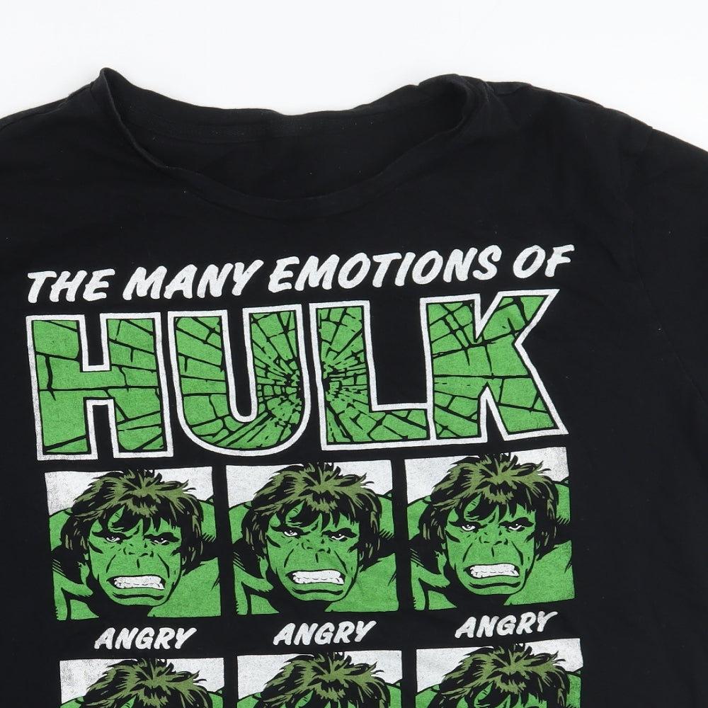 George Mens Black    T-Shirt Size XL  - The hulk