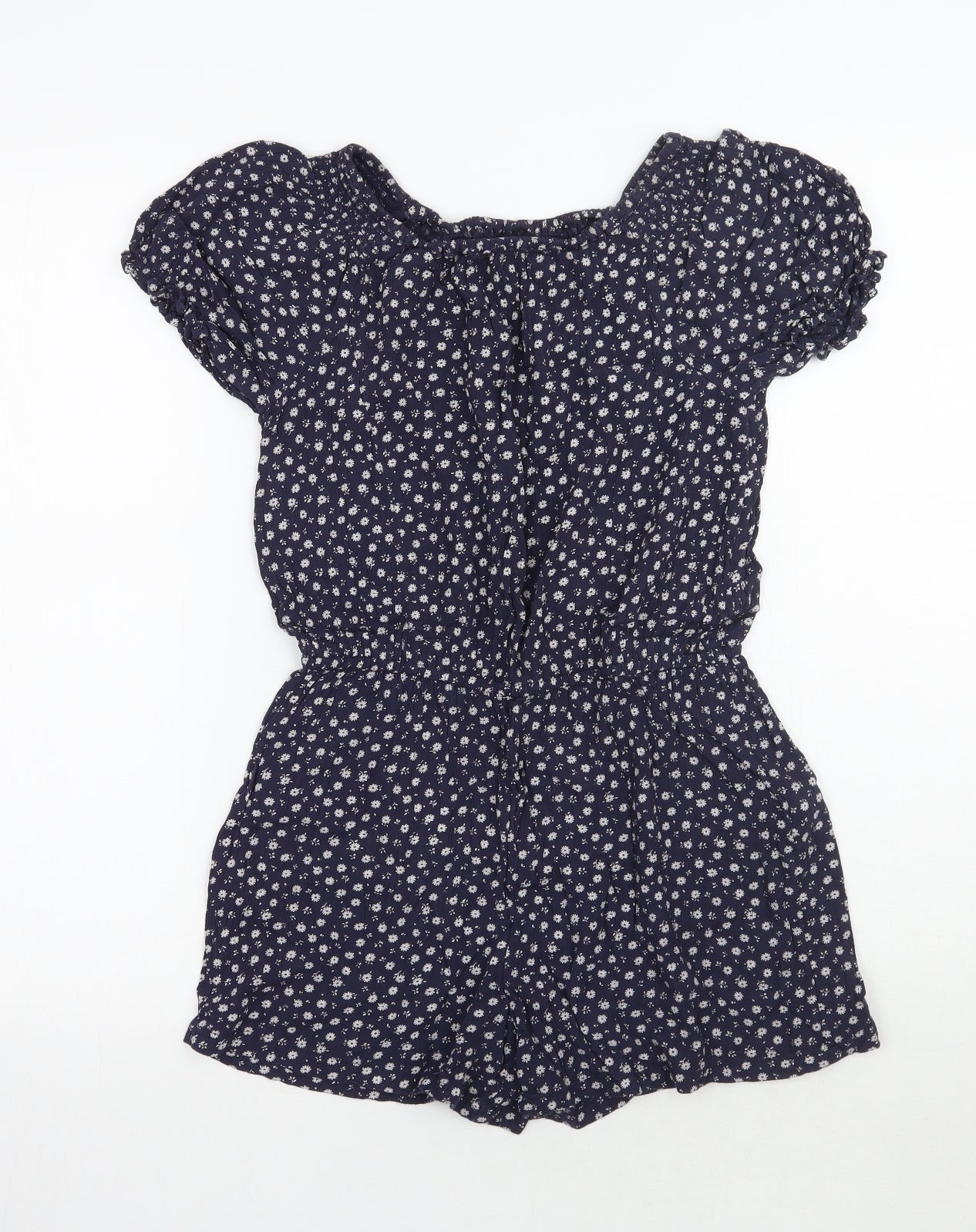 NEXT Girls Blue Floral  Playsuit One-Piece Size 10 Years