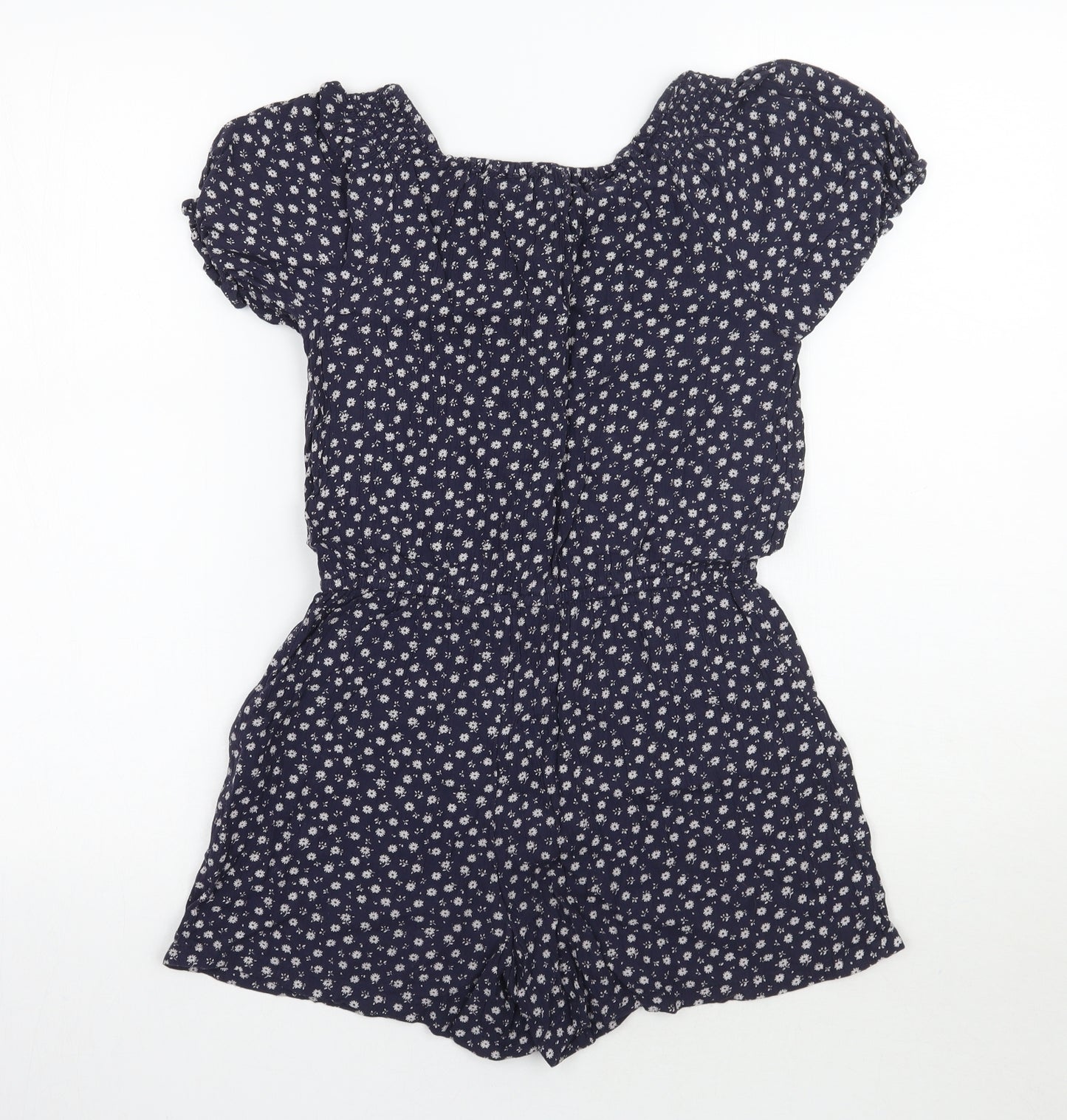 NEXT Girls Blue Floral  Playsuit One-Piece Size 10 Years