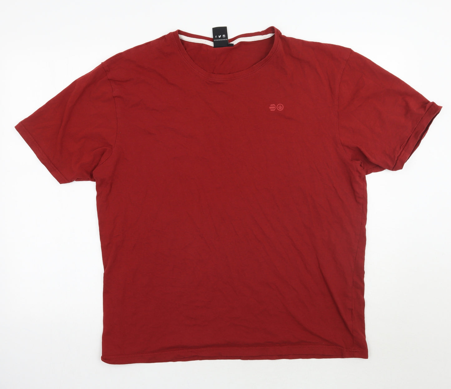 Crosshatch Mens Red    T-Shirt Size 3XL