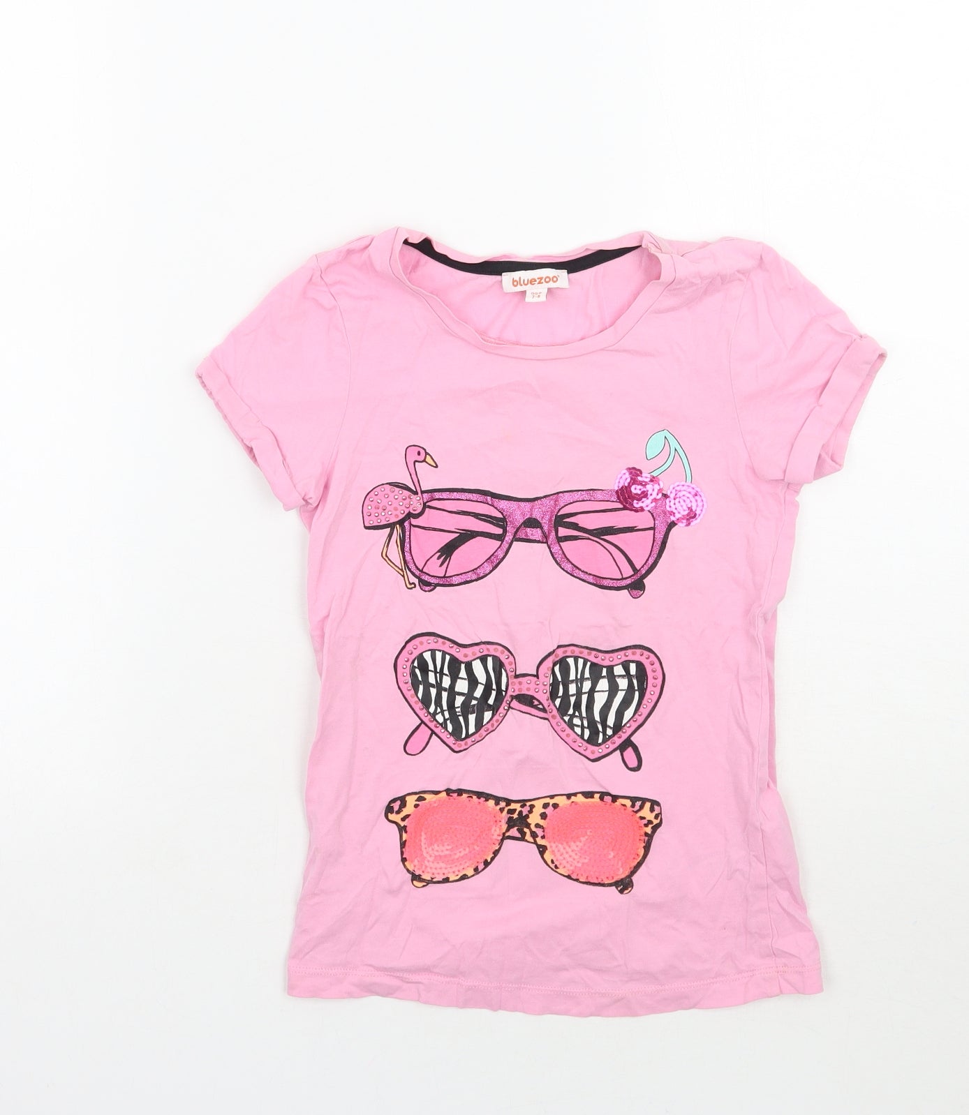 Bluezoo Girls Pink   Basic T-Shirt Size 7-8 Years