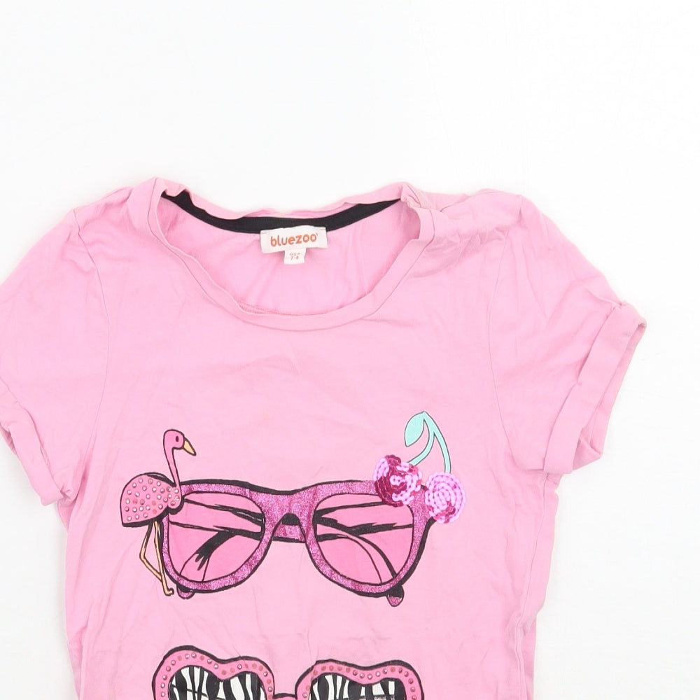 Bluezoo Girls Pink   Basic T-Shirt Size 7-8 Years