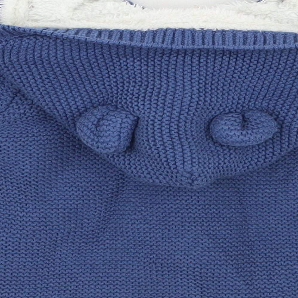 Fred&flo Boys Blue   Cardigan Jumper Size 12-18 Months