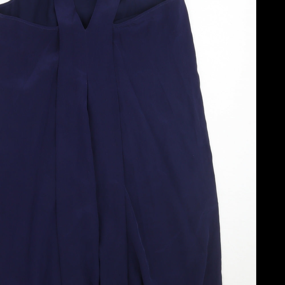 Whistles Womens Blue Floral  A-Line  Size 8
