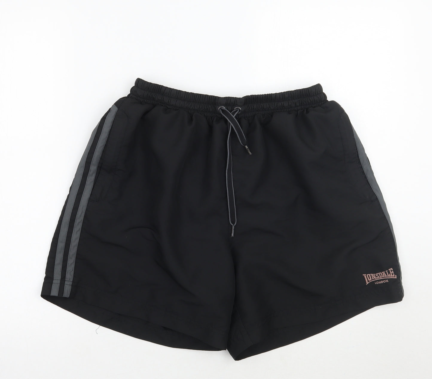 Lonsdale Mens Black   Sweat Shorts Size L