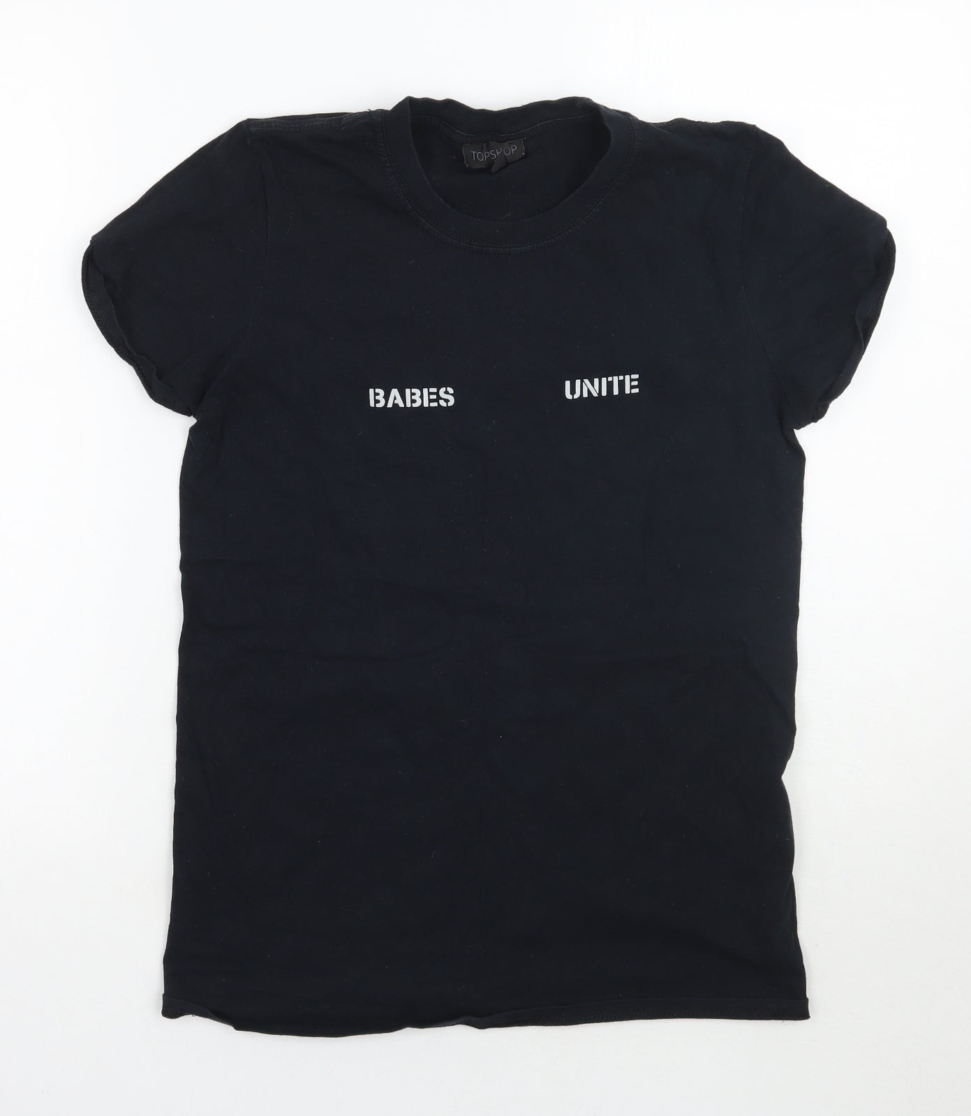 Topshop Womens Black   Basic T-Shirt Size S