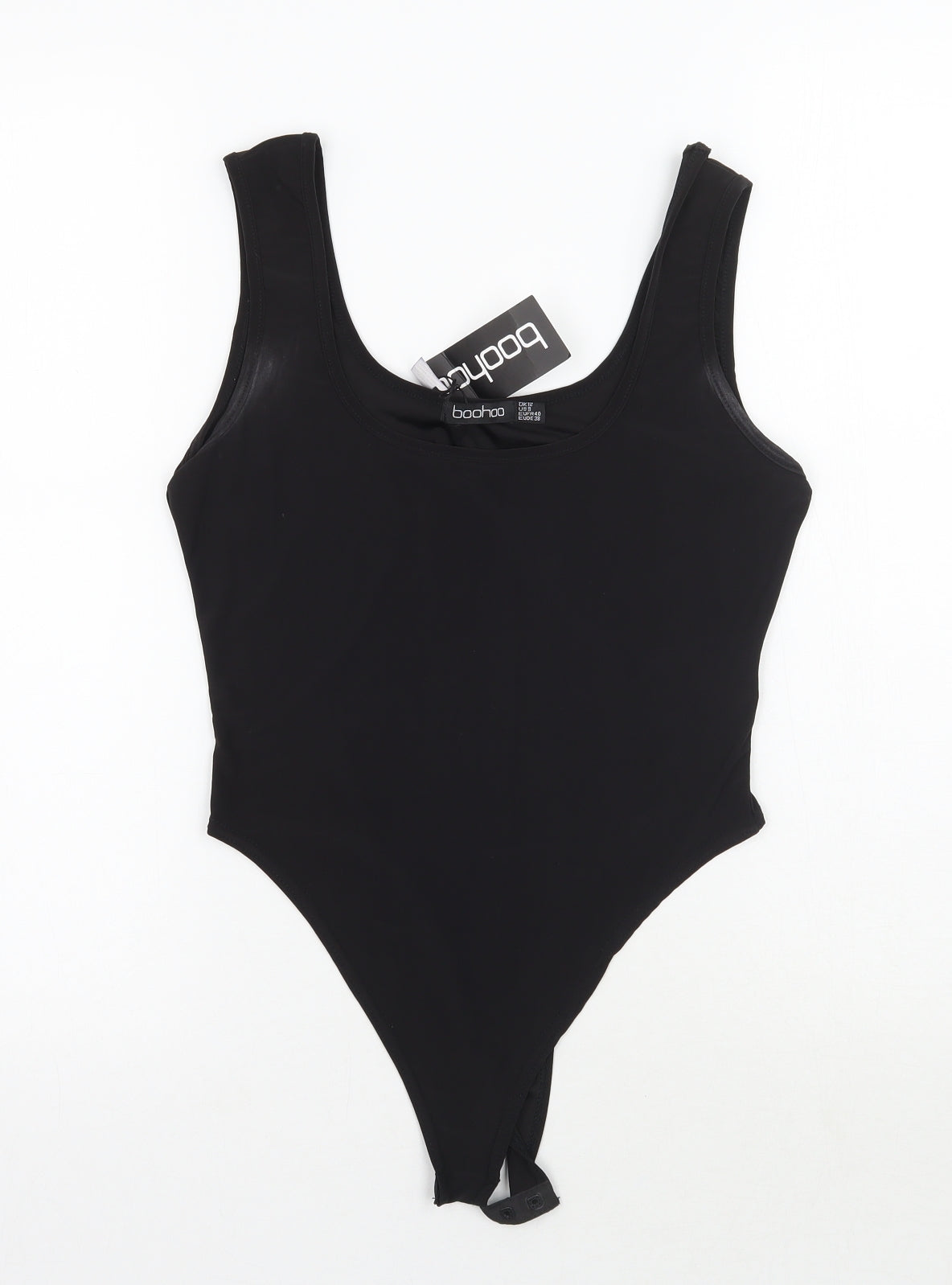 Boohoo Womens Black   Bodysuit One-Piece Size 12