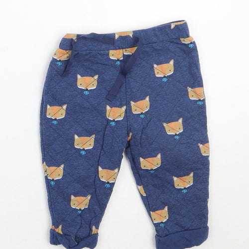 John Lewis Boys Blue Animal Print  Sweatpants Trousers Size 3-6 Months