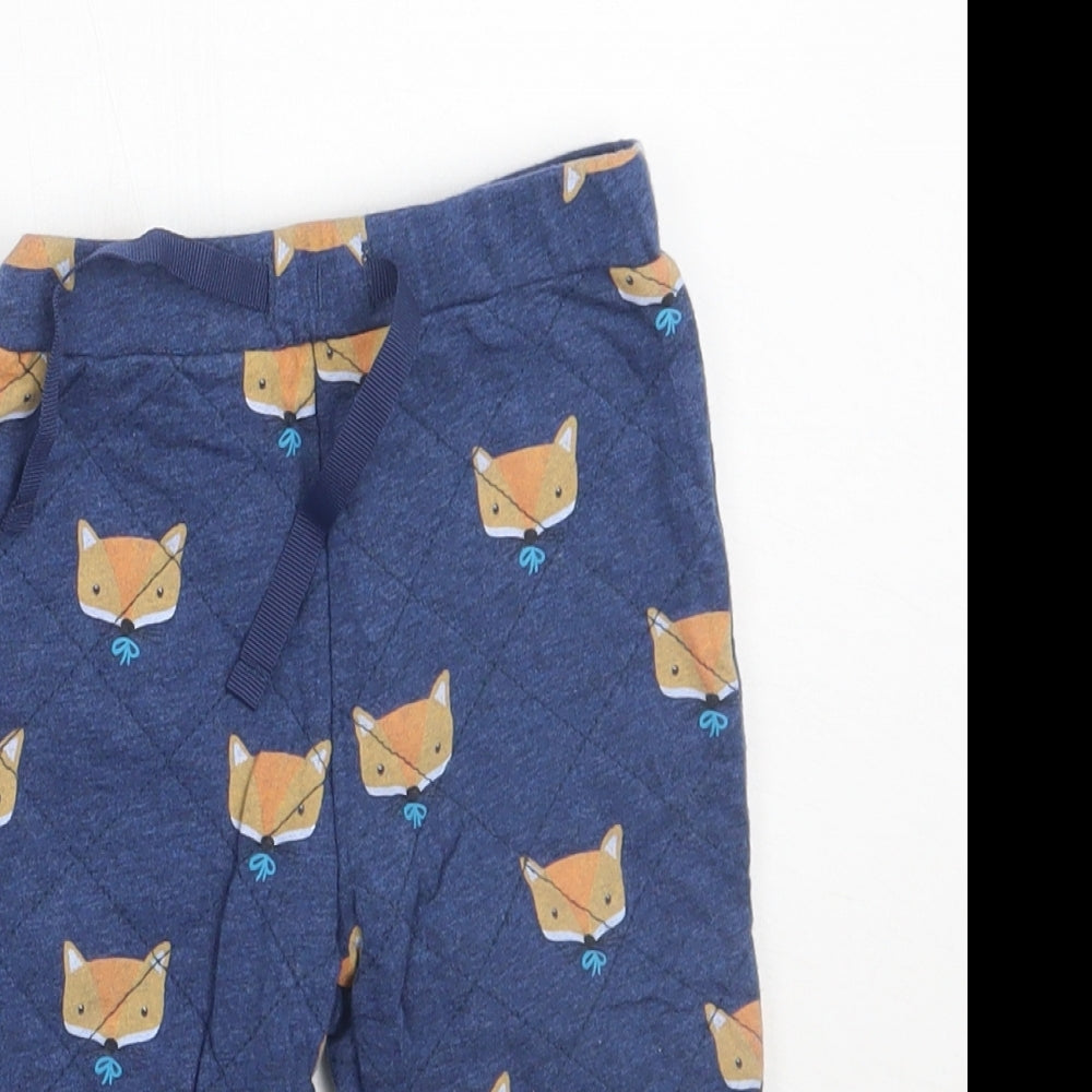 John Lewis Boys Blue Animal Print  Sweatpants Trousers Size 3-6 Months