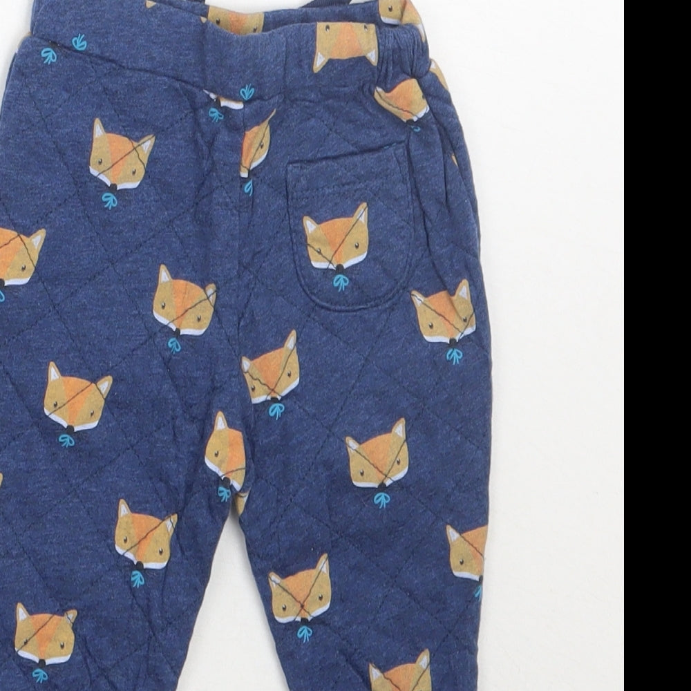 John Lewis Boys Blue Animal Print  Sweatpants Trousers Size 3-6 Months