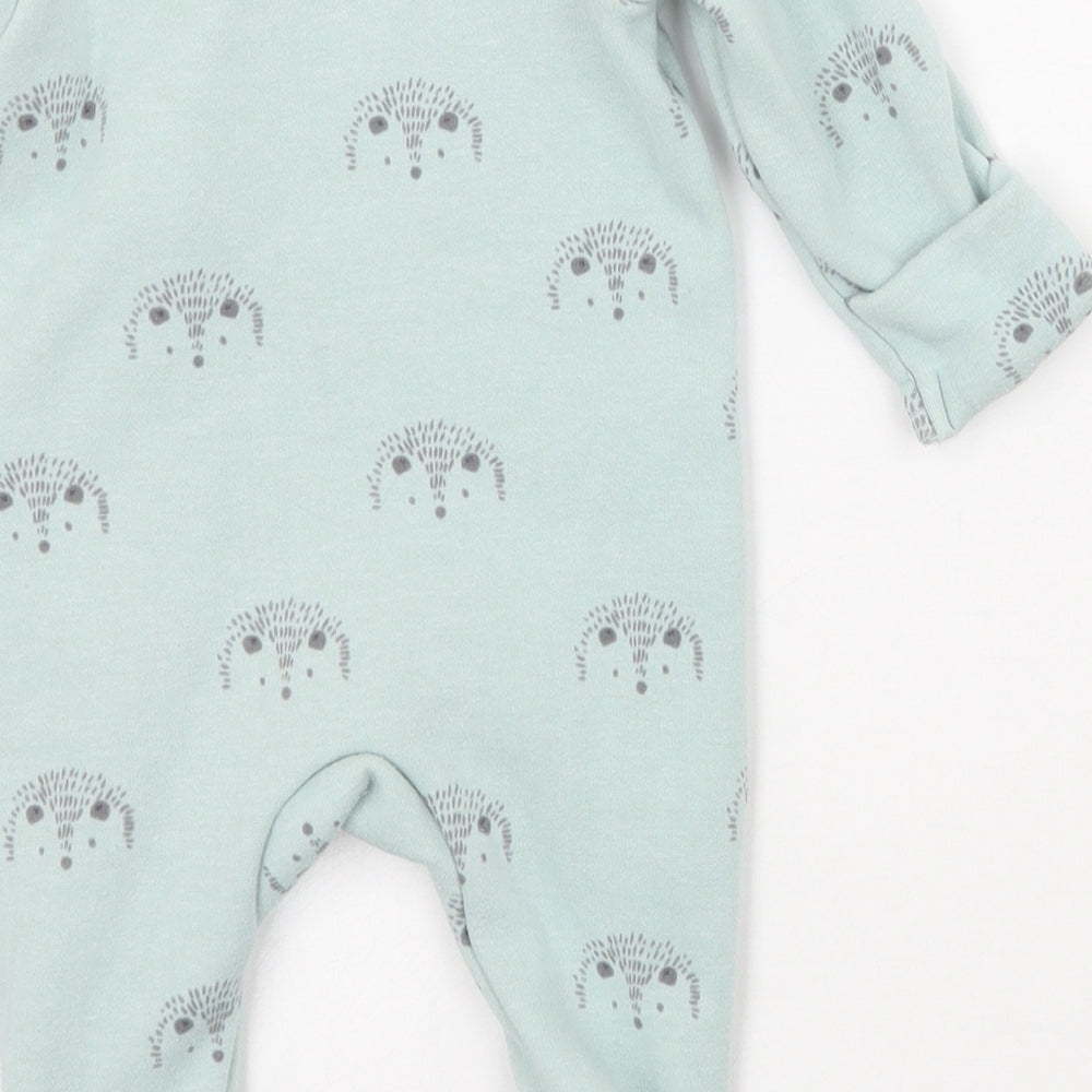 Marks and Spencer Baby Green Animal Print  Babygrow One-Piece Size 3-6 Months