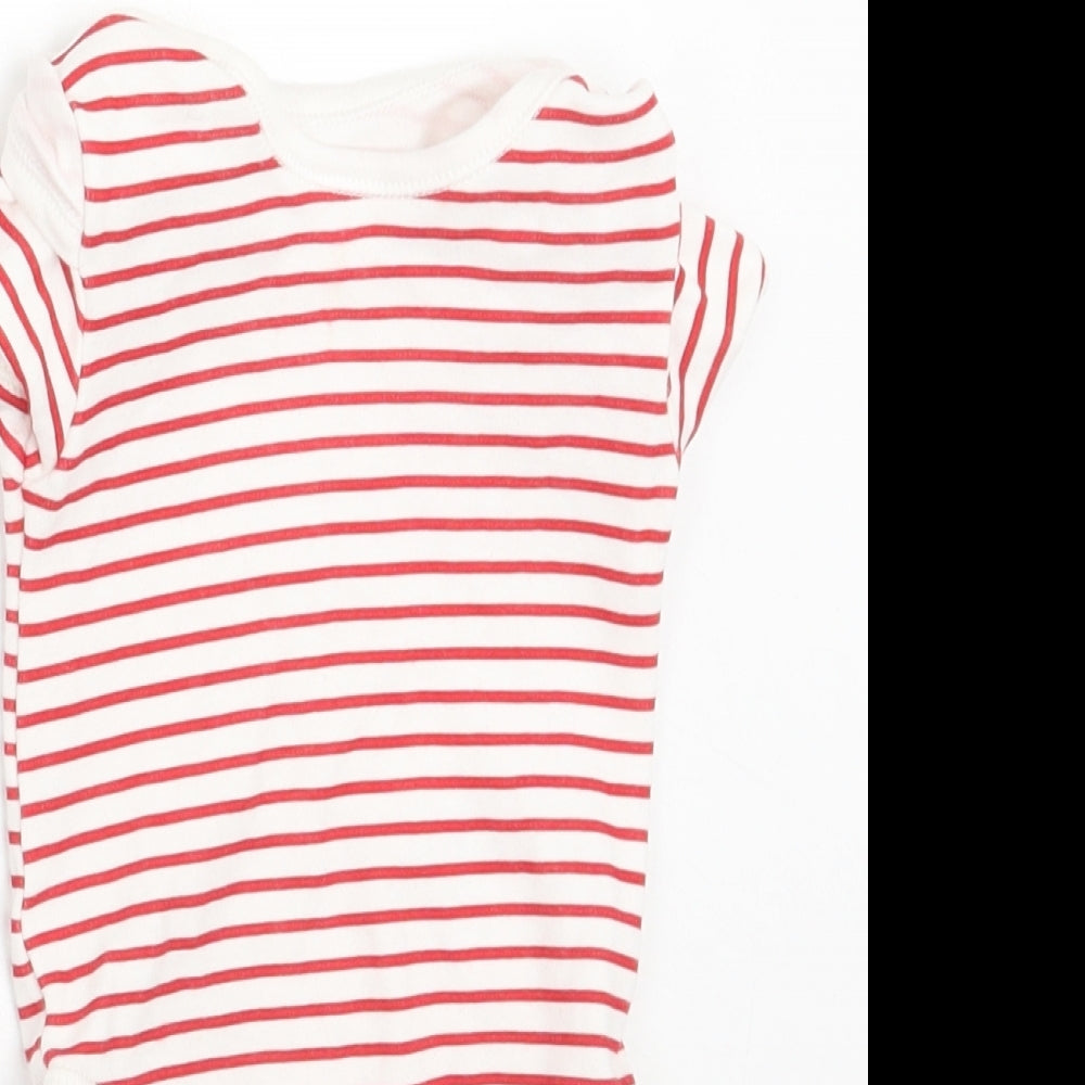 George Baby White Striped  Babygrow One-Piece Size 3-6 Months