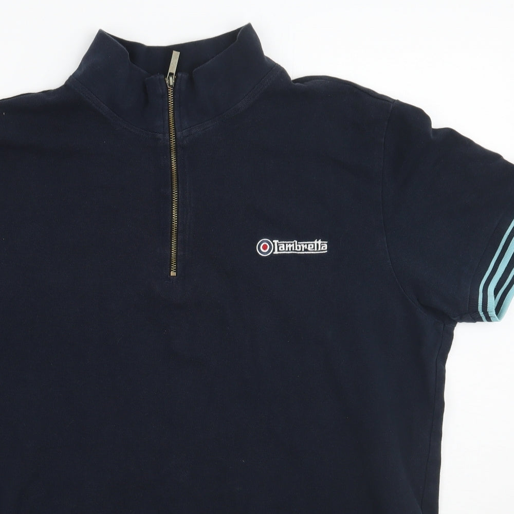 Lambretta Mens Blue    Polo Size M