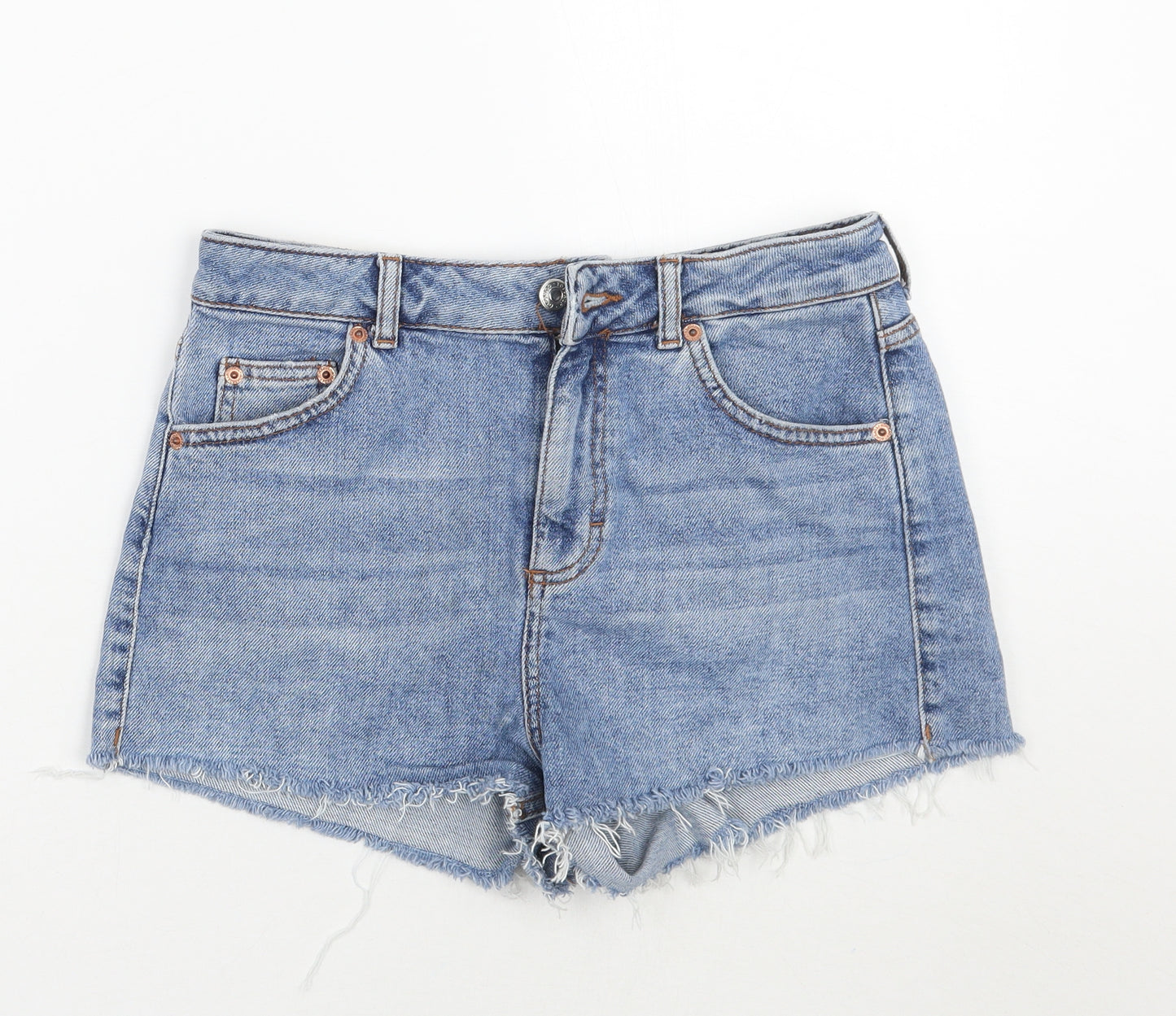 Topshop Womens Blue   Mom Shorts Size 10