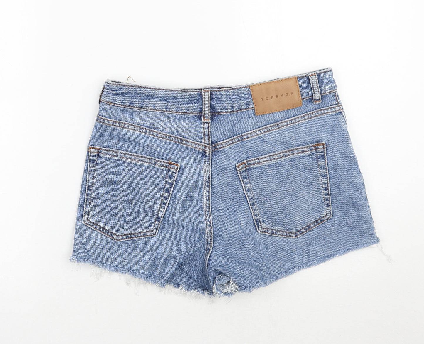 Topshop Womens Blue   Mom Shorts Size 10