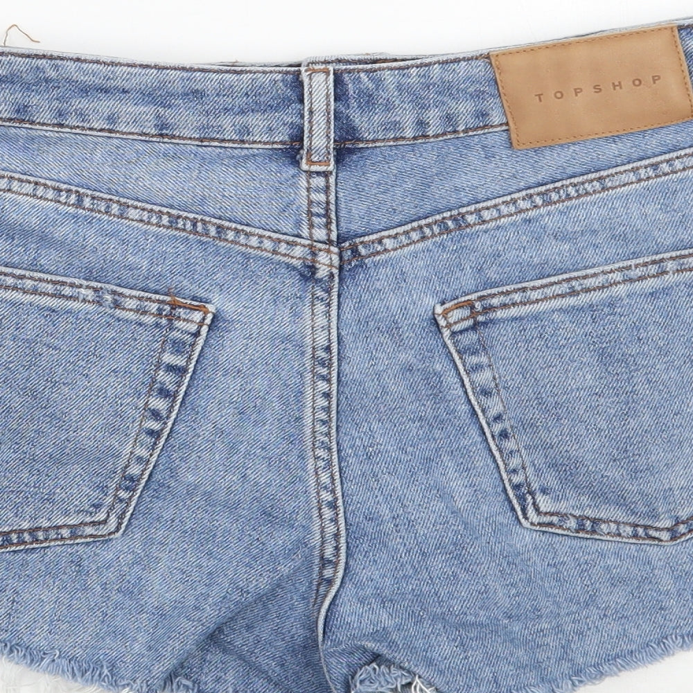 Topshop Womens Blue   Mom Shorts Size 10