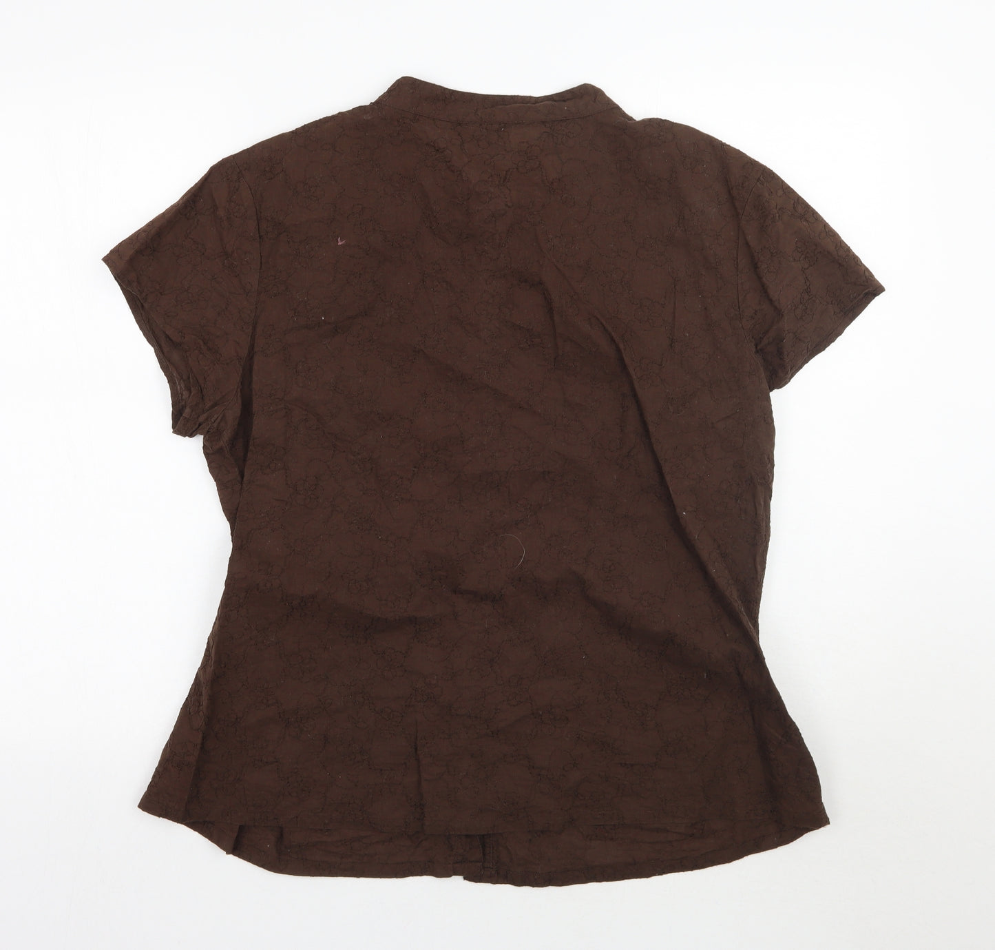 TU Womens Brown Floral  Basic Button-Up Size 20