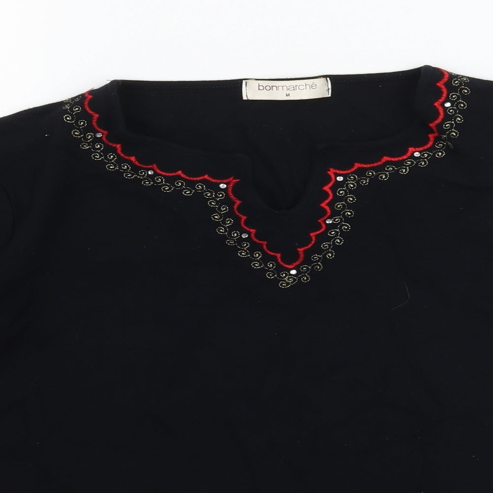 Bonmarché Womens Black   Basic T-Shirt Size M