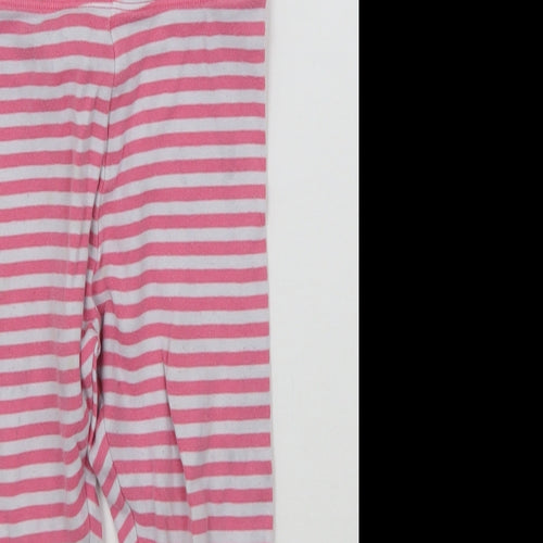 F&F Girls Pink Striped  Top Pyjama Set Size 3-4 Years