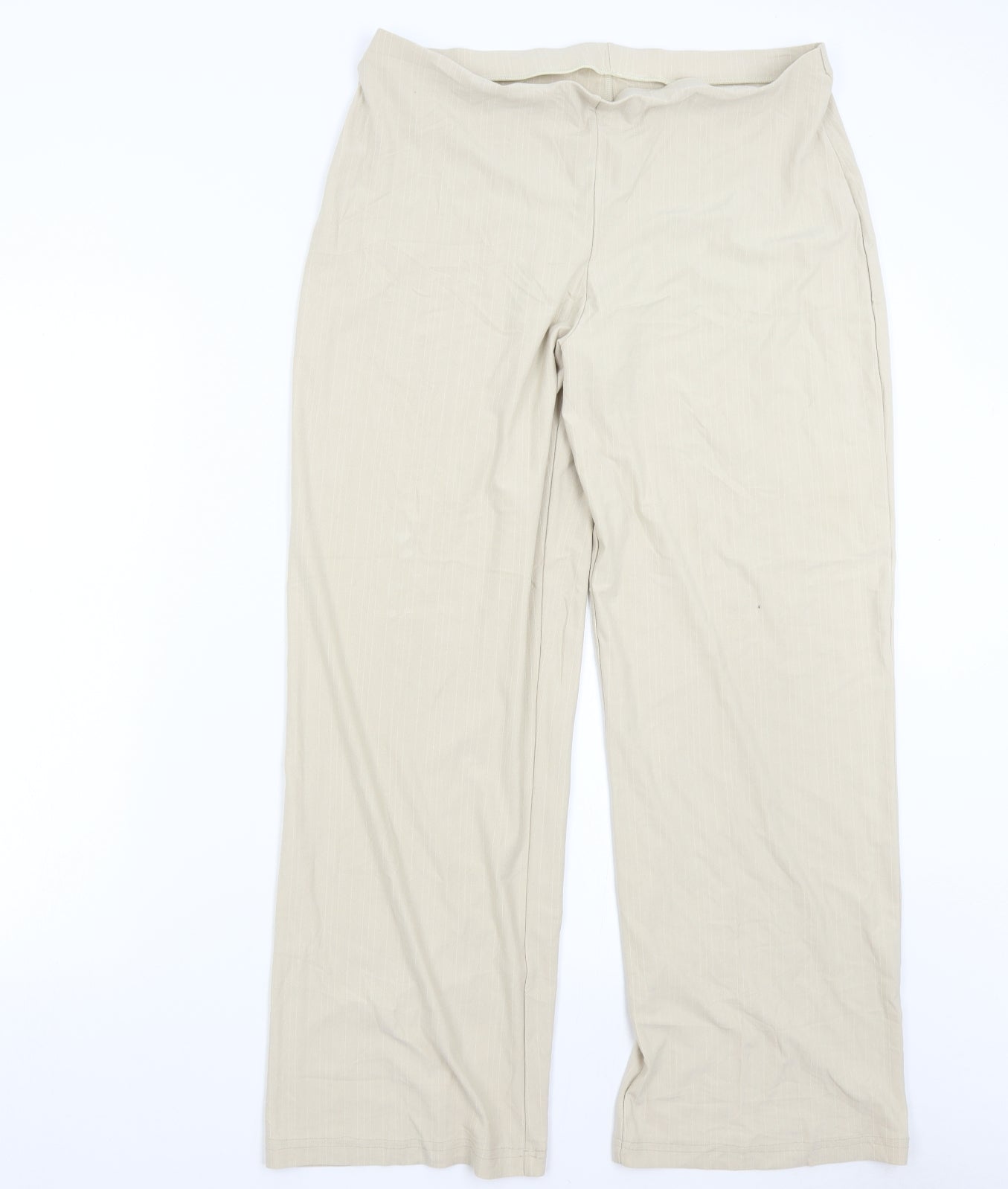 M&S Womens Beige   Trousers  Size 18 L29 in