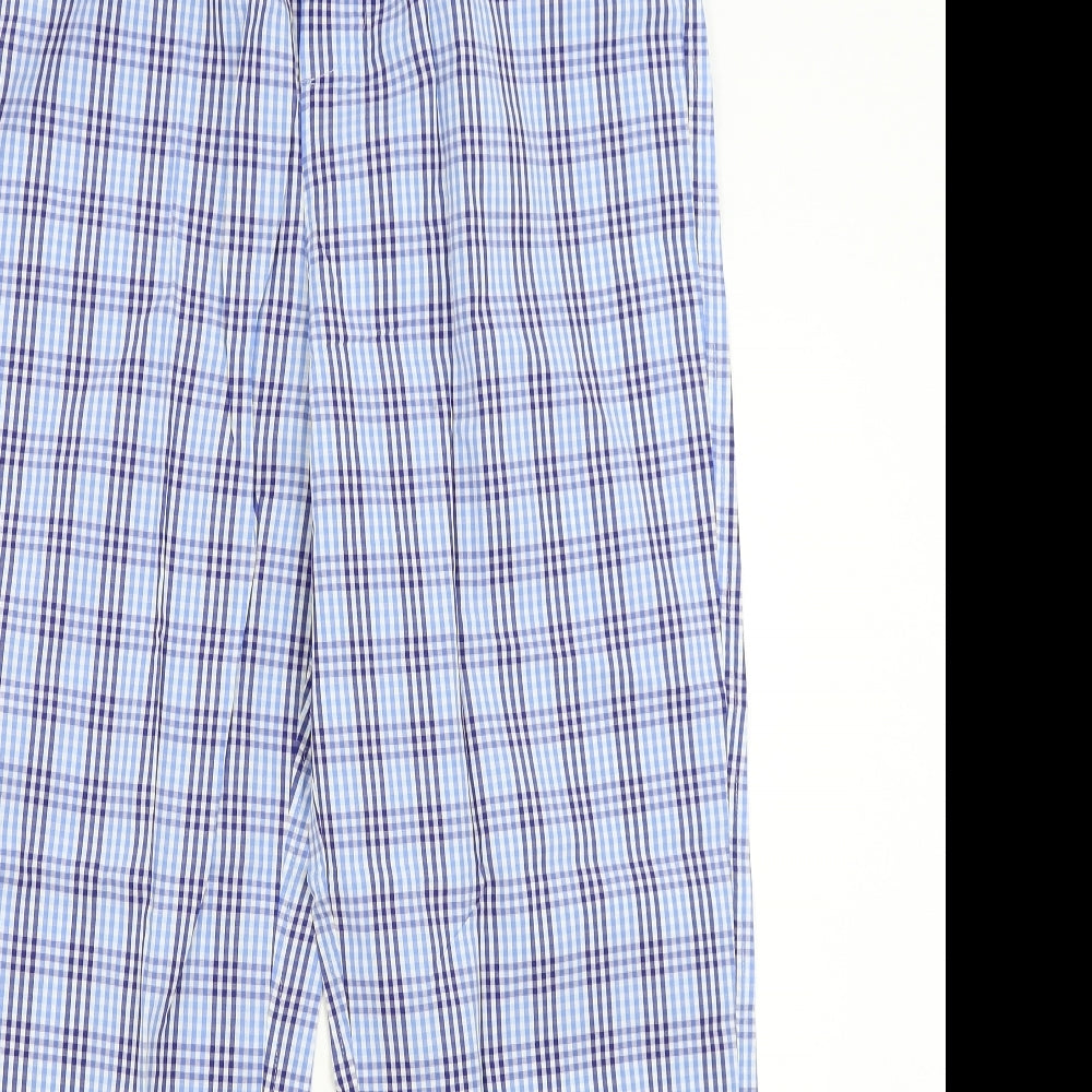John Lewis Mens Blue Check   Pyjama Pants Size M