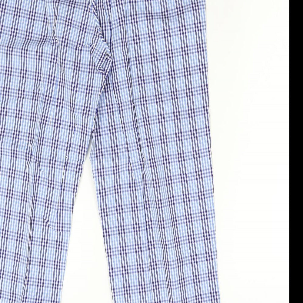 John Lewis Mens Blue Check   Pyjama Pants Size M