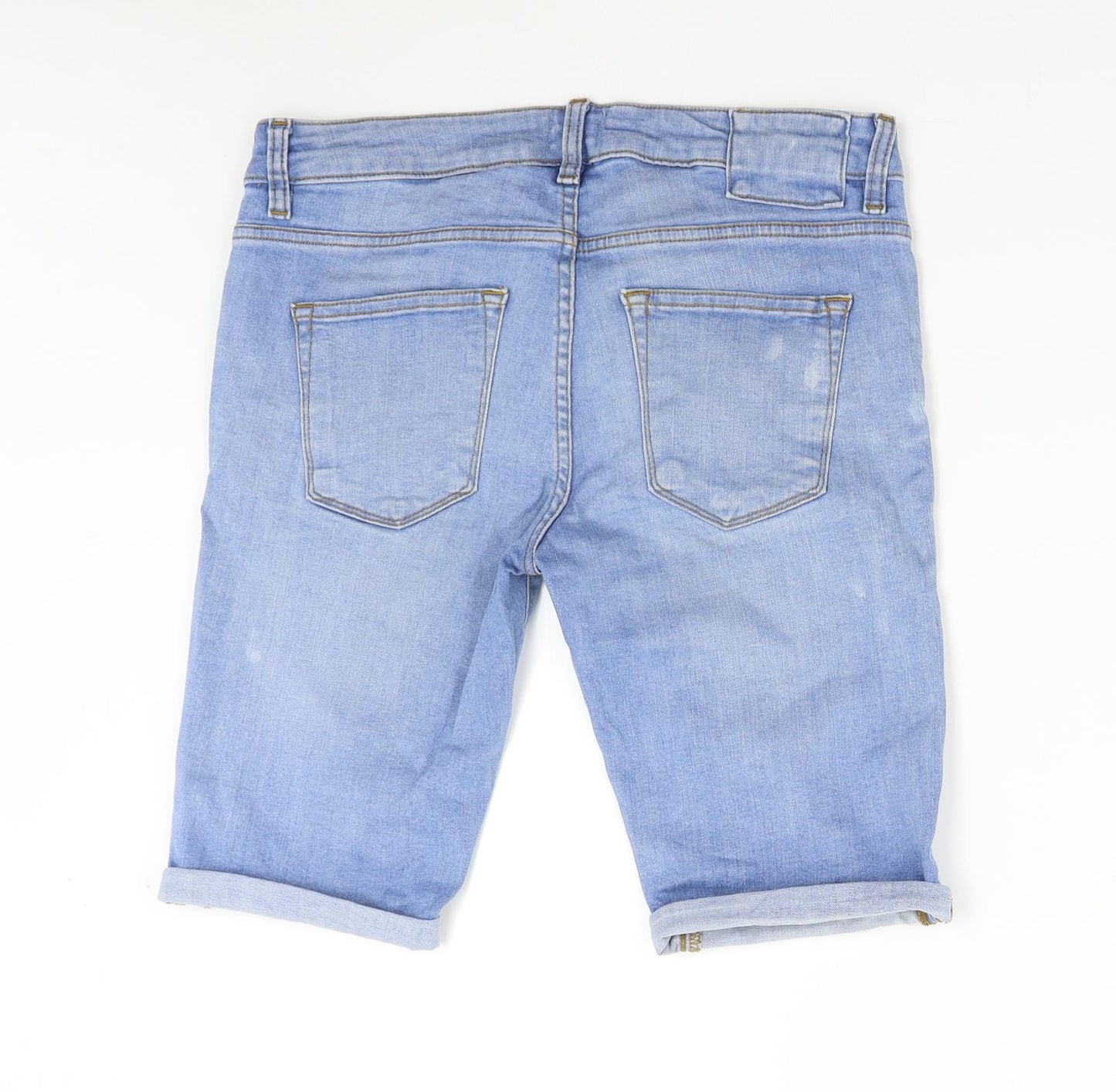 River Island Mens Blue  Denim Bermuda Shorts Size 30