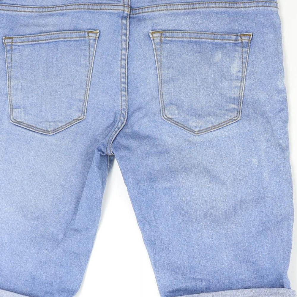 River Island Mens Blue  Denim Bermuda Shorts Size 30