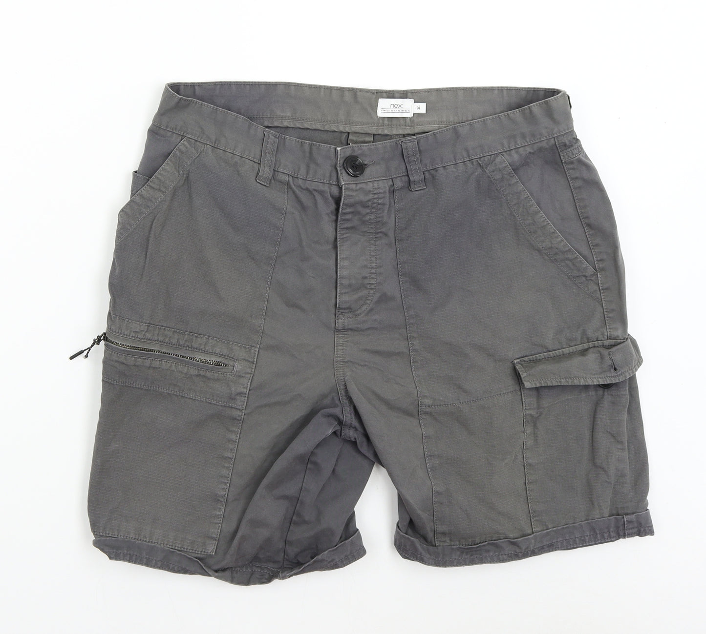 NEXT Mens Grey   Cargo Shorts Size 36