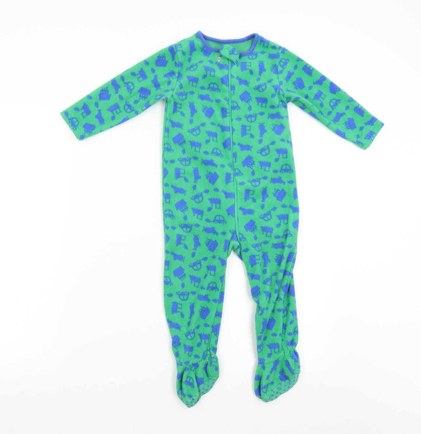 Mothercare Baby Green  Fleece Babygrow One-Piece Size 18-24 Months