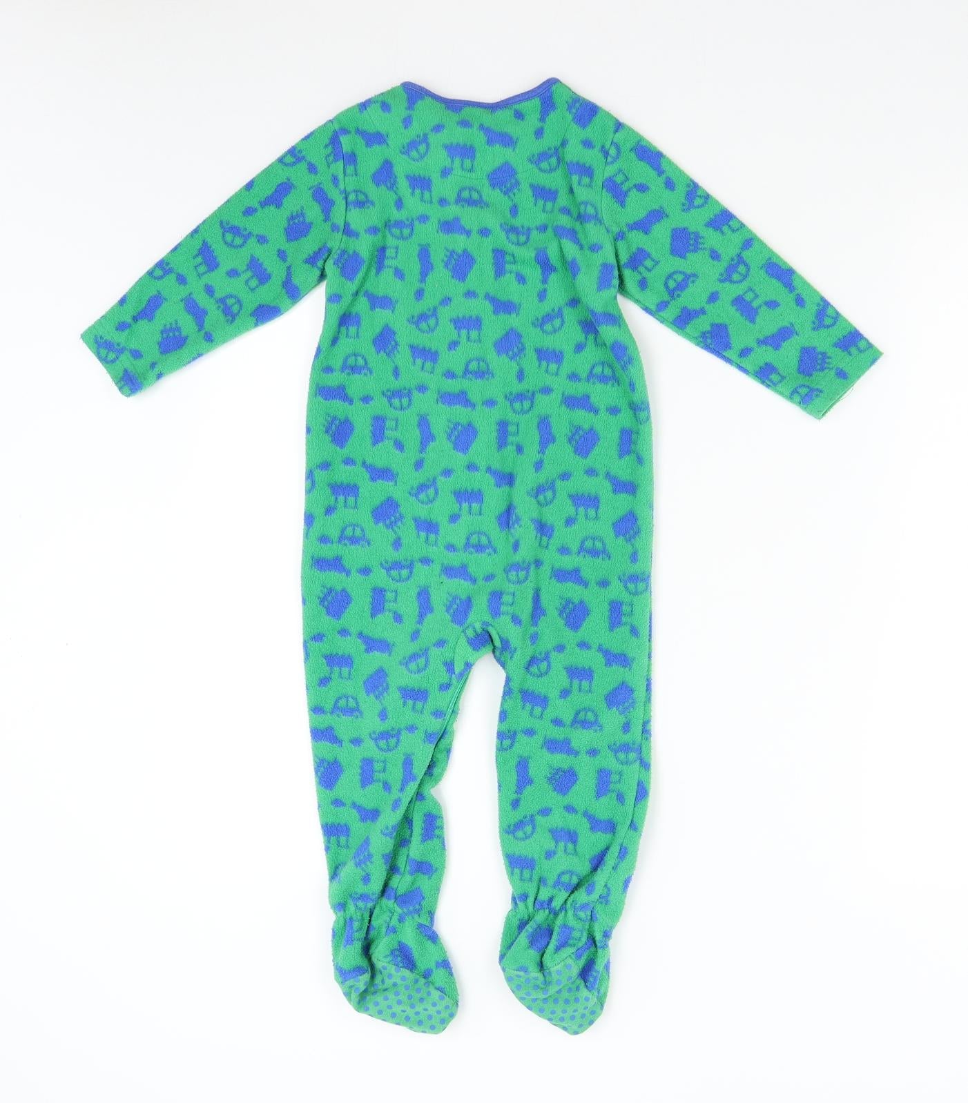 Mothercare Baby Green  Fleece Babygrow One-Piece Size 18-24 Months