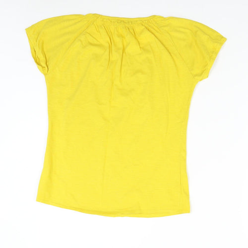 Isle Womens Yellow   Basic T-Shirt Size S