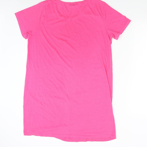 Bella Beau Womens Pink Solid   Nightshirt Size M