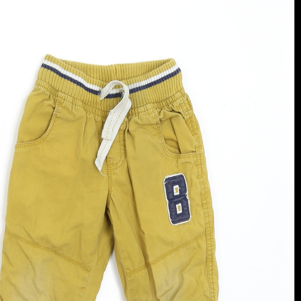 M&S Boys Yellow   Sweatpants Trousers Size 2-3 Years