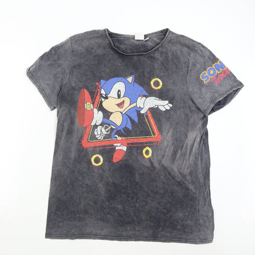 Primark Mens Grey    T-Shirt Size XL  - Sonic The Hedgehog