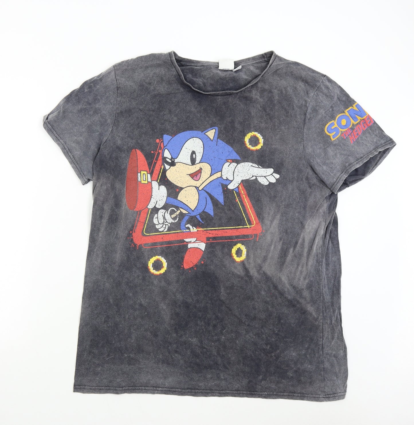 Primark Mens Grey    T-Shirt Size XL  - Sonic The Hedgehog