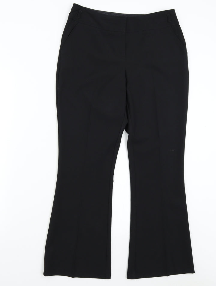 E-vie Womens Black Trousers Size 10 L27 in