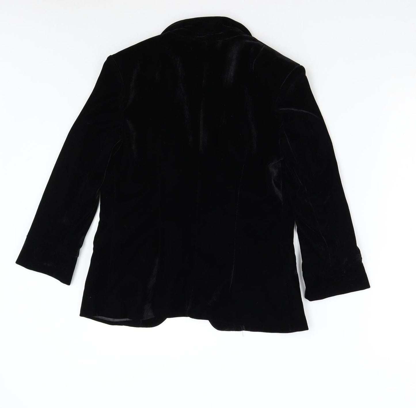 Evita Golg Womens Black  Velvet Jacket Blazer Size 8