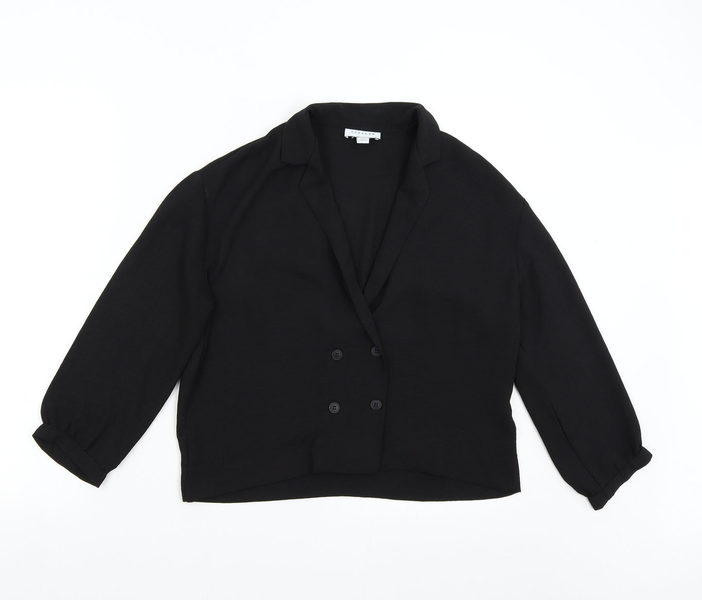 Topshop Womens Black   Basic Blouse Size 6