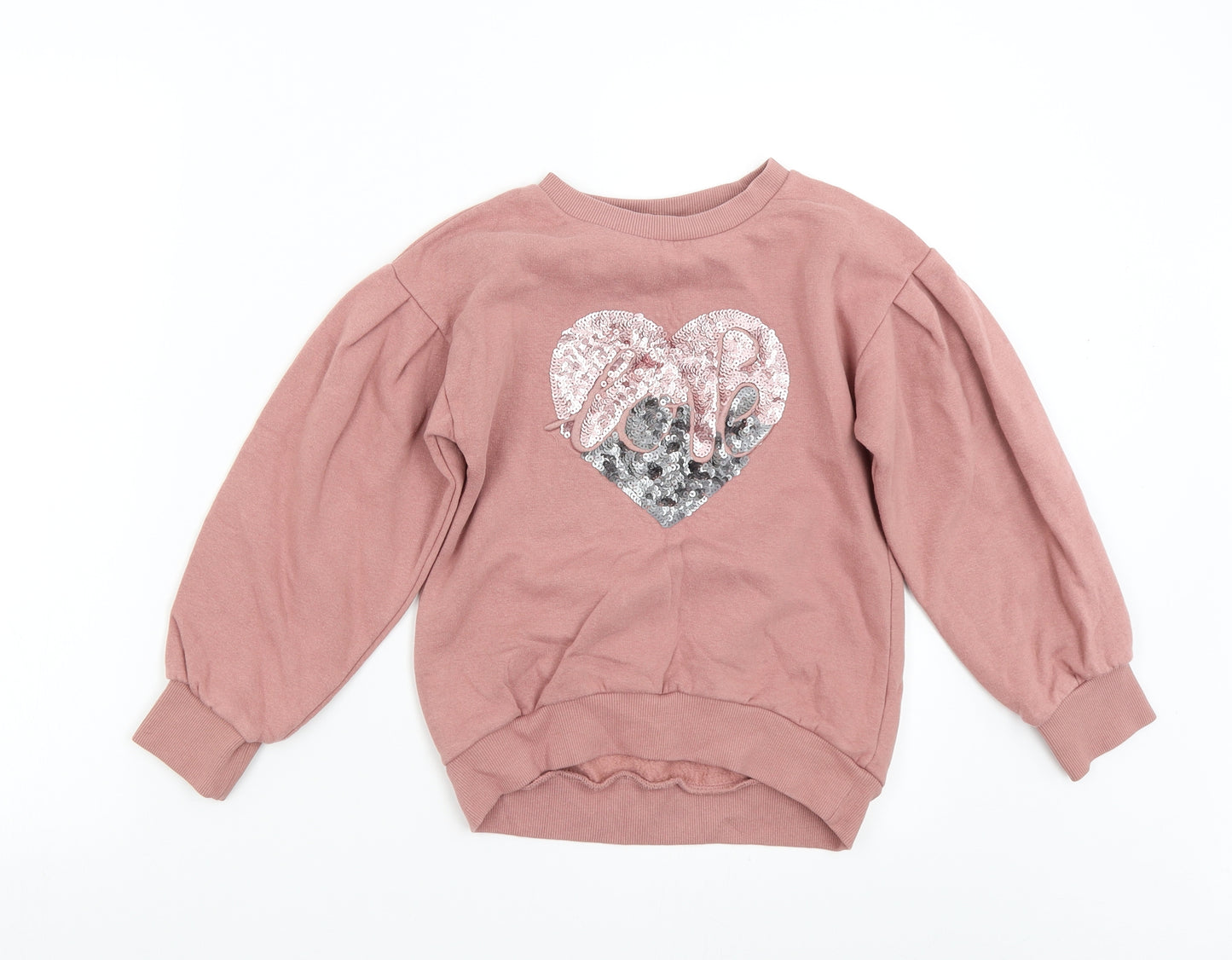 NEXT Girls Pink   Pullover Sweatshirt Size 8 Years