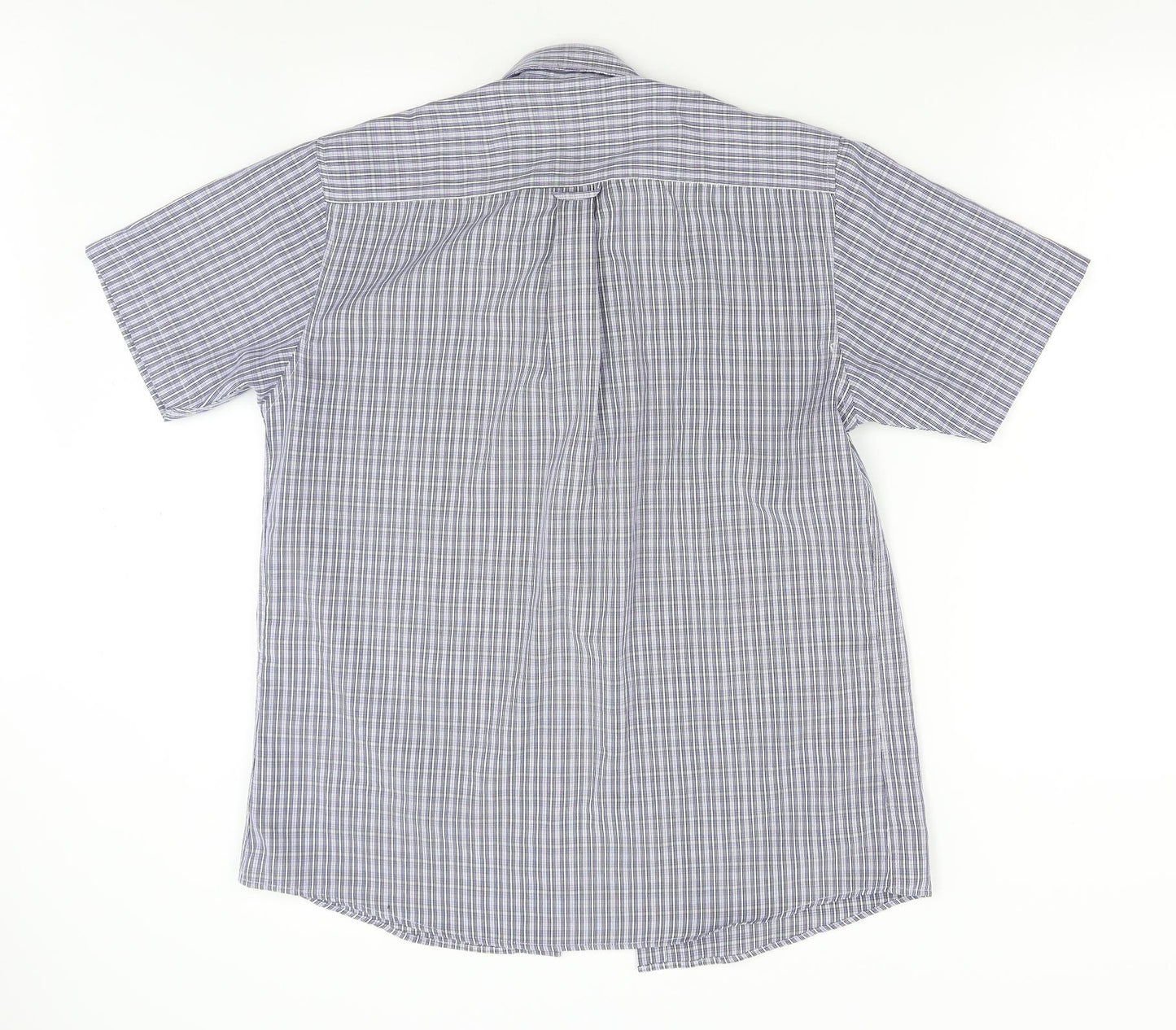 Lincoln Mens Blue Check   Button-Up Size S