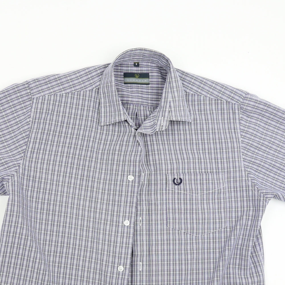 Lincoln Mens Blue Check   Button-Up Size S