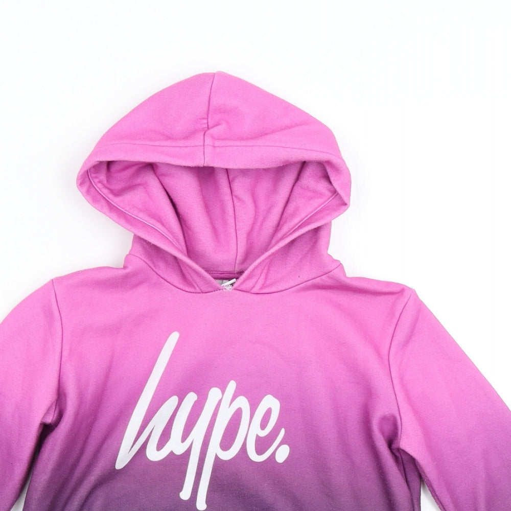 Hype Girls Pink   Pullover Hoodie Size 7-8 Years