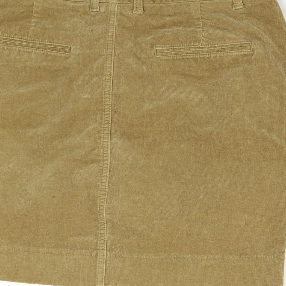 M&S Womens Brown  Corduroy Mini Skirt Size 12