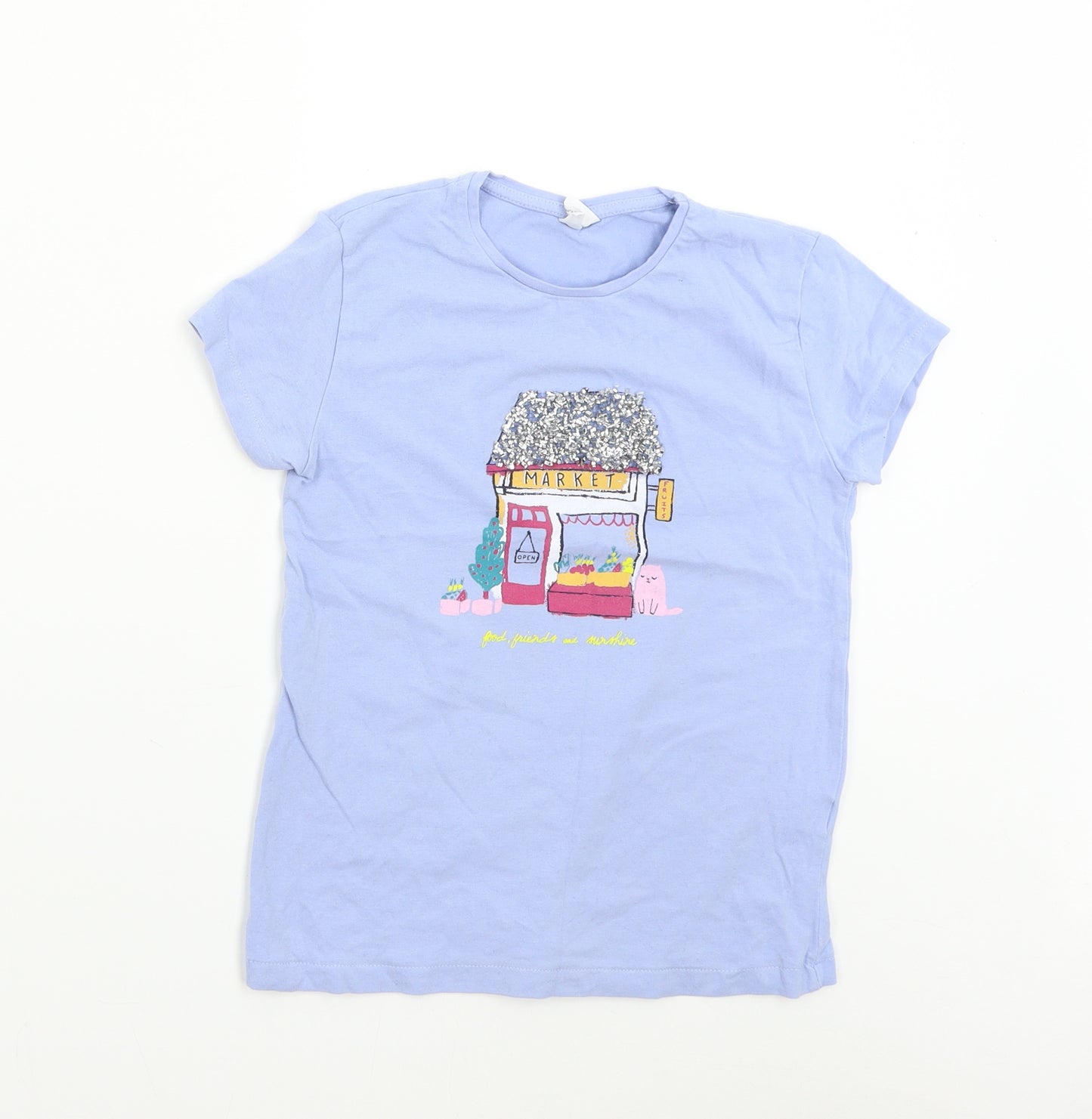 Zara Girls Blue   Basic T-Shirt Size 9 Years