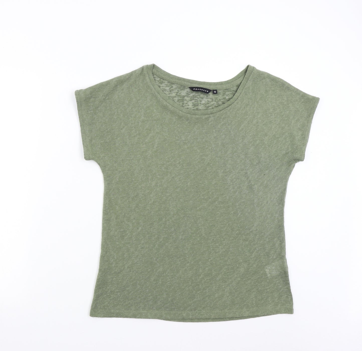 Peacock's Womens Green  Knit Pullover Jumper Size 12