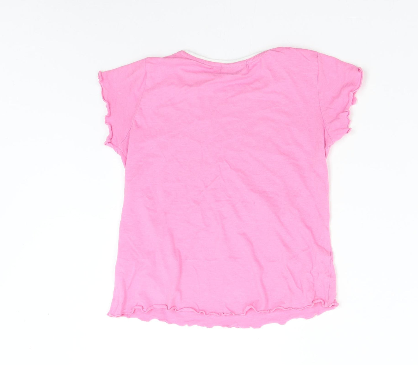 Matalan Girls Pink   Basic T-Shirt Size 9 Years  - Cheer Squad